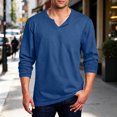 thumbnail image 2 of yillto Mens Big and Tall Tshirts Long Sleeve V Neck Basic tee Summer Casual Plain Loose Shirts S-5XL, 2 of 6