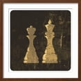 thumbnail image 2 of Art.com Grunge Illustration Of King And Queen Chess Figures Premium Giclee Print by pashabo, Brown Frame Wall Art, 21" x 21", 2 of 5