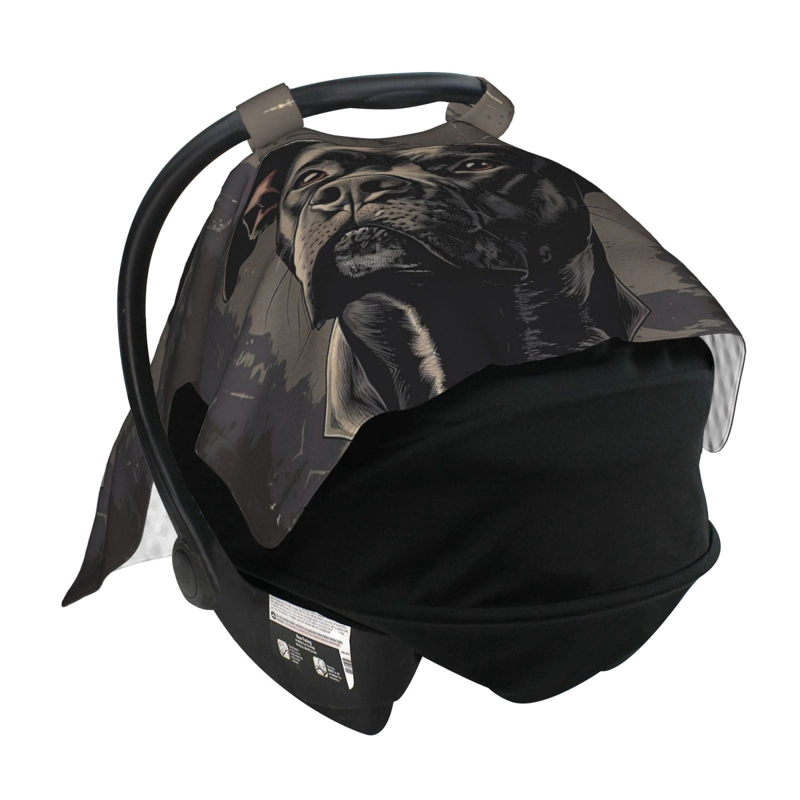 Car Seat Cover Baby - Vintage Dog Illustration Breathable Infant Car Seat Cover for Baby Carseat, Lightweight Comfort Baby Essentials Must Haves Newborn Stuff for Girl Boy
