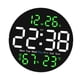 thumbnail image 2 of Reloj de pared digital con alarma y temporizador  degreeF/ degreeC conmutable, pantalla LED redonda, 12/24 h Verde, 2 of 9