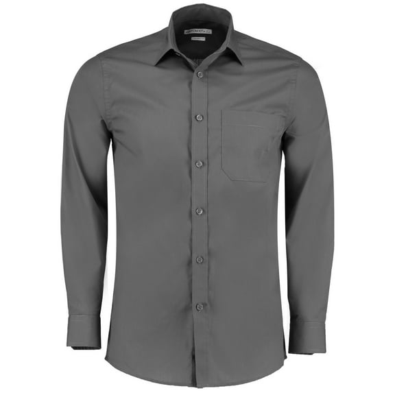 Kustom Kit Mens Long Sleeve Poplin Shirt