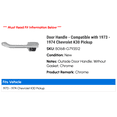 thumbnail image 2 of Door Handle - Compatible with 1973 - 1974 Chevy K30 Pickup, 2 of 2