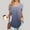 Navy, variant on Women's Fall Trends Shirts Printed Casual V-Neck Short Sleeve Loose T-Shirt Blouse Tops
