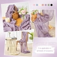 thumbnail image 3 of Purple Cheesecloth Table Runner 10 Packs 36x120 Inches Boho Gauze Table Runner for Wedding Bridal Shower Birthday Party Table Decor, 3 of 13