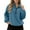 C-Blue320, variant on Women's Quarter Zip Fuzzy Sweatshirts Loungewear Windproof Solid Color Long Sleeve Stand Collar Loose Fit Double-Sized Plush Pullover Thickened Versatile Jumper Tops