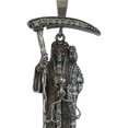 thumbnail image 2 of JOYARIS Dije Medalla Grande Santa Muerte Con Zirconias En Plata 925 DM-0000403, 2 of 3
