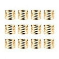 thumbnail image 1 of 12pcs/set Napkin Buckle Metal Table Towel Pattern Napkin Rings Holder Party Napkin Ring Decoration Dinner Cloth Buckle Decor, Gold, 1 of 9