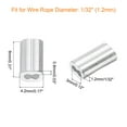 thumbnail image 2 of Uxcell 200 Pcs Manguito de bucle de crimpado de aluminio para cuerda de alambre de 1/32" de diámetro, 2 of 6