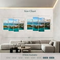 thumbnail image 4 of Elephant Stock Bermuda Beach Houses Wall Art - Horizontal Multi Panel Canvas - Living Room Wall Decor - Beach Multi Panel - Blue And Teal Decor - 84" x 54", 4 of 8