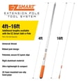 thumbnail image 4 of EZ Smart 21ft+ Extension Pole – Extendable Pole Reaches 1 to 16ft, Expandable with Add-a-Pole – Compact, Lightweight, and Durable – Fits Cleaning, Painting, Dusting & Fruit Picker Attachments, 4 of 4
