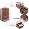 thumbnail image 6 of Red Bohemian Waterproof Fabric Shower Curtain, Boho Flower Abstract Modern Retro Art Shower Curtain for Bathroom Curtains Bathtubs Hotel Washable Shower Curtains with 12 Hooks Stall 54x78in, 6 of 6