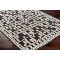 thumbnail image 4 of Hauteloom Yama Living Room, Bedroom Machine Washable Area Rug - Bohemian Modern Farmhouse - Moroccan Transitional - Black, White, Dark Gray - 2' x 2'10", 4 of 9