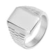 thumbnail image 1 of Anillo de dedo de acero inoxidable negro impermeable con letra personalizada A M S A Z, sello de inicial elegante para hombre, 1 of 4