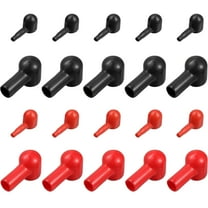 Unique Bargains Battery Terminal Insulating Rubber Covers Red Black for Car Boat 20 Pcs