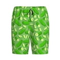 thumbnail image 3 of Picia Green Cucumber Pajama Shorts for Men, Men's Pajama Bottoms, Sleepwear,Short Pajama Pants-Medium, 3 of 9