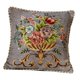 thumbnail image 5 of Funda de almohada cuadrada lavable a máquina de 19 x 19 pulgadas con estampado floral Gris, 5 of 9