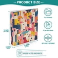 thumbnail image 3 of FORMRS 3 Ring Binder with Pockets 1.5" D-Rings Clip Board 200 Sheets Capacity, Art Geometric, 3 of 8