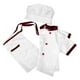 thumbnail image 2 of 1 juego de disfraz de chef para niños, disfraz de chef para cosplay, traje de chef de manga corta para niños pequeños, gorro de chef, delantal, disfraz de chef para niños, disfraz para juego de rol, 2 of 7