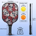 thumbnail image 5 of Fighting Series Pickleball Paddles Set Of 2, Fiberglass Surface, 4 Balls & Bag, 5 of 6