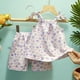 thumbnail image 2 of Odeerbi 1-6 Años Niñas Verano Pijamas Algodón Camisola Tops Pantalones Cortos Suave Floral Ropa de Dormir Dos Piezas Pijama Conjuntos, 2 of 3