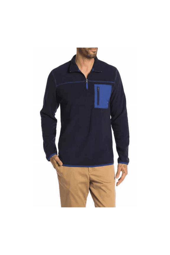 , Nylon Mixed Media Polar Fleece ,MOOD INDIGO,Size L