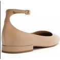 thumbnail image 4 of AREZZO Womens Beige Ankle Strap Padded Aubrey Square Toe Buckle Leather Ballet Flats 9.5 B, 4 of 4