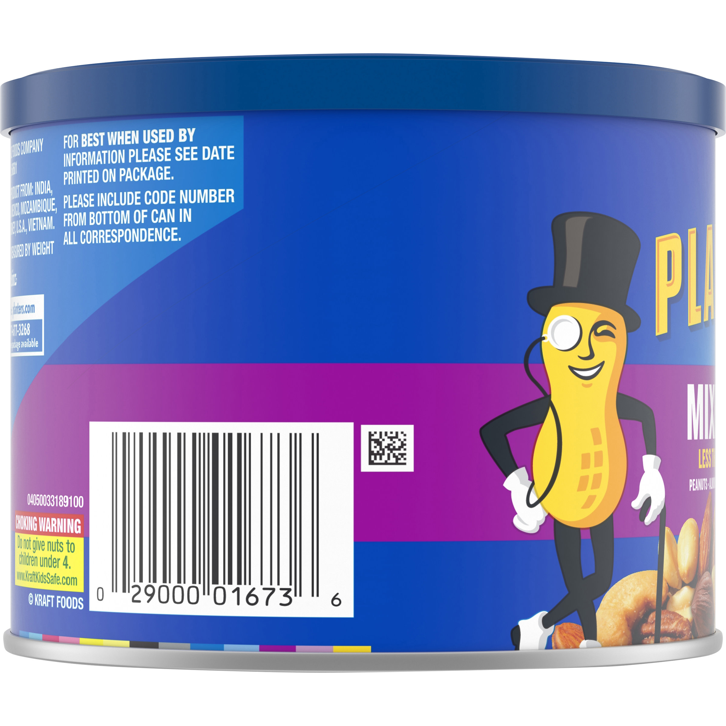 Planters Mixed Nuts Less Than 50% Peanuts with Peanuts, Almonds, Cashews, Hazelnuts & Pecans, 12 oz Canister