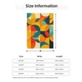 thumbnail image 2 of Colorful Abstract Geometric Shapes Curves Lightweight Plush Fuzzy Cozy Soft Blankets 40"X30", 2 of 5