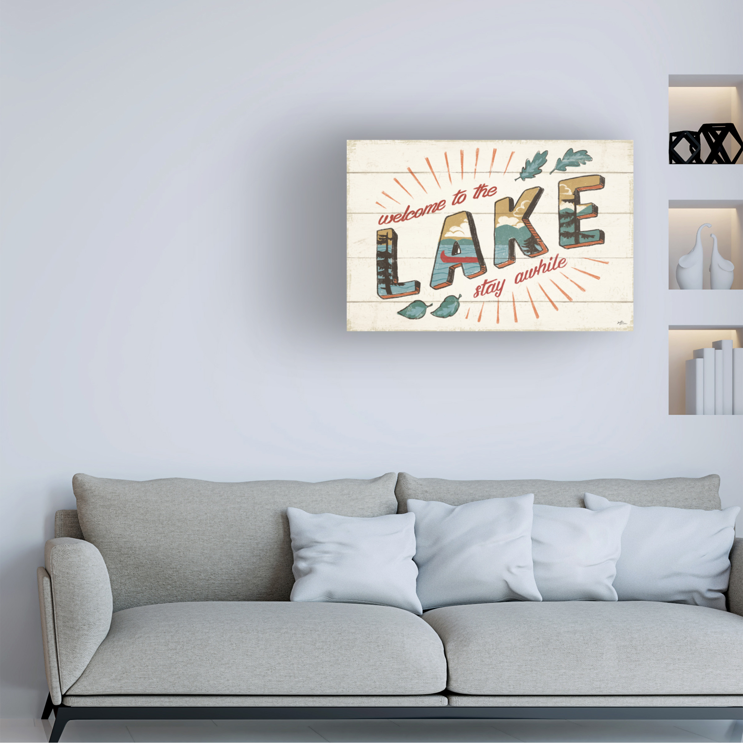 Janelle Penner 'Vintage Lake I' Canvas Art