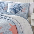 thumbnail image 4 of Caribbean Joe  Coastal 3PC Quilt Set Coral Turtle - King, 4 of 5