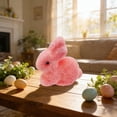 thumbnail image 4 of Easter Table Decorations Mini Pastel Bunny Rabbits Figurine for Egg Hunt, Spring Holiday Party Supplies, Cute Foam Flocked Bunnies (Pink), 4 of 6