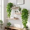 thumbnail image 5 of Waipfaru 4 Pack Artificial Pothos Hanging Plants, 42" Fake Trailing Vines Faux Pothos Greenery, Indoor Outdoor Hanging Ivy Foliage for Shelf Wall Patio Farmhouse Decoration, 5 of 7