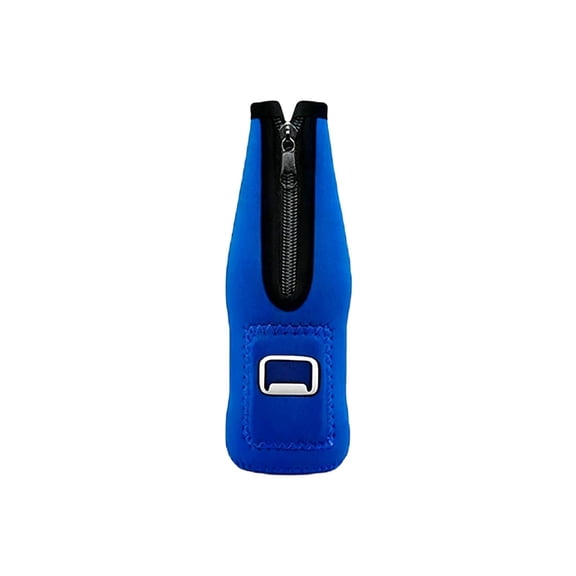 FHLFN717 Beer Bottle Cooler Sleeves, Standard Zip-up Extra Thick Neoprene Insulated Sleeve-Keep Beer Cold and Hands Warm, Non-slip 12 OZ Longneck Bottle Holder
