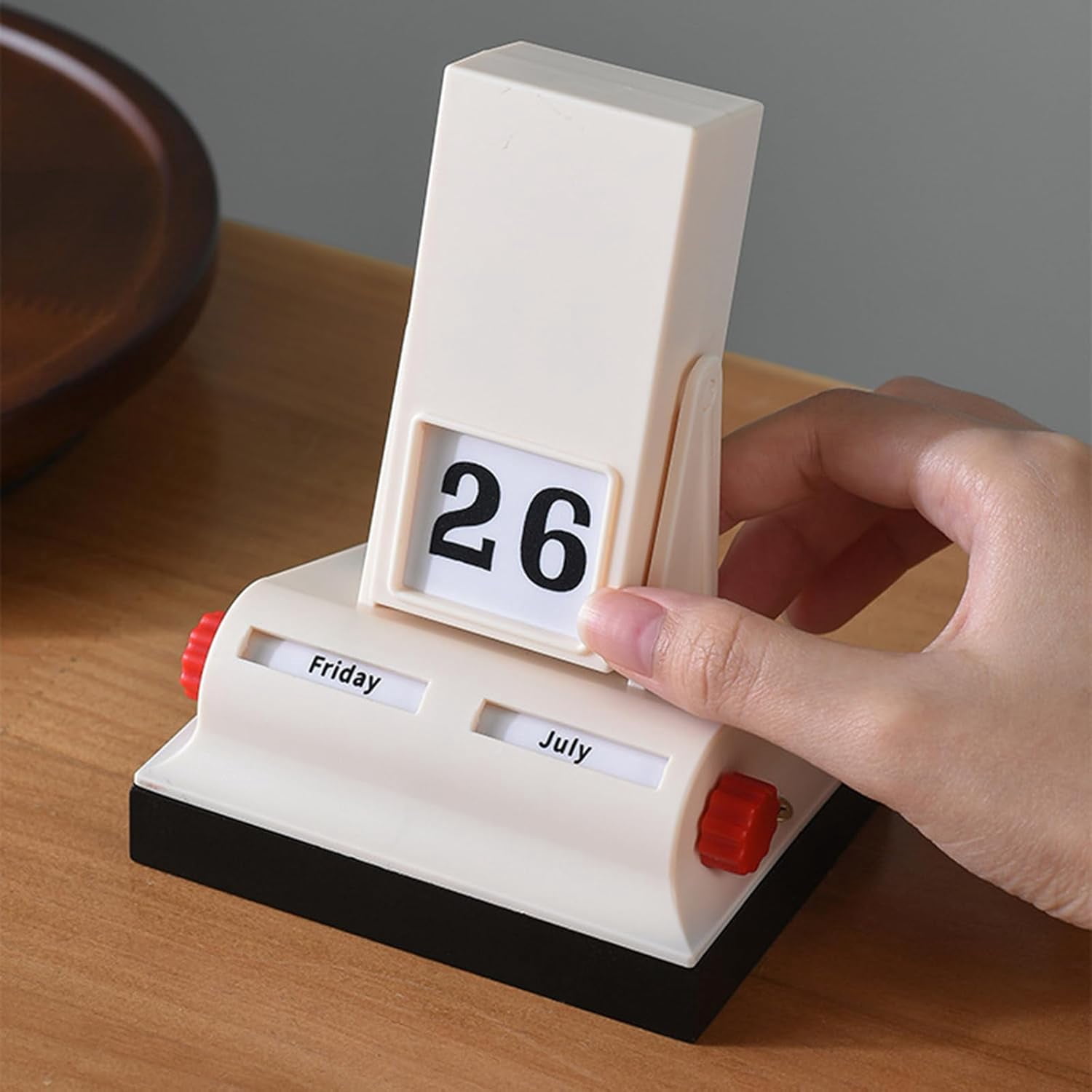 2026 Creative Perpetual Flip Calendar, Vintage Style, Easy-View Date Display, Cream-Colored Minimalist Desk Decor, Premium Holiday Gift for Coworkers, Friends & Family