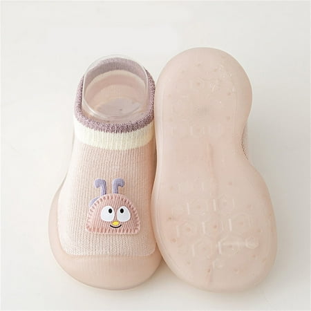 

LYCAQL Toddler Shoes Toddler Kids Baby Boys Girls Shoes First Walkers Cute Cartoon Antislip Wearproof Toddler House Shoes (Pink 26 Toddler)