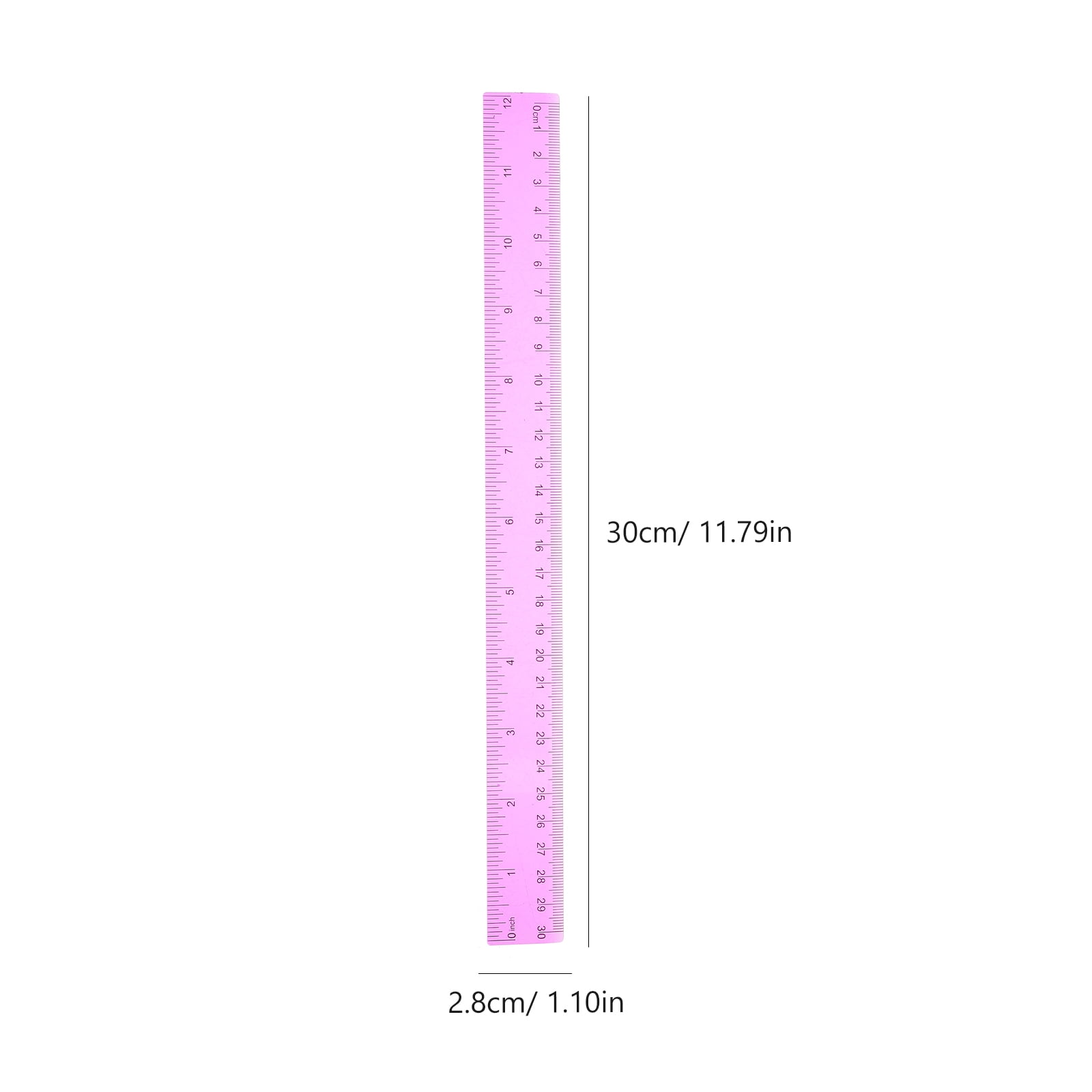 MERRYHAPY  5 Pcs Rulers Bulk for Classroom Straight Edge Student