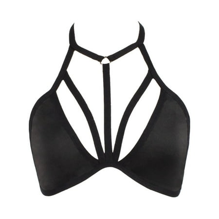 YOTMKGDO Bralette for Women  Halter Bra Women Buckl Sport Bandage Lingerie Push up Underwear Bra Briefs  1 Piece L
