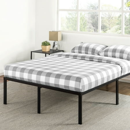 Image of Crown Comfort Metal 18-inch Platform Bed with Steel Slats By Black Full Black