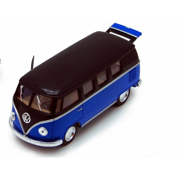 1962 Volkswagen Classical Bus, Blue - Kinsmart 5376D - 1/32 scale Diecast Model Toy Car (Brand New, but NOT IN BOX)