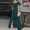 Green, variant on ClodeEU Women's V Neck Short Sleeve Off Shoulder Ruffle Hem Maxi Dress ,Solid Color Casual Long Dress Black,Women's Plus L