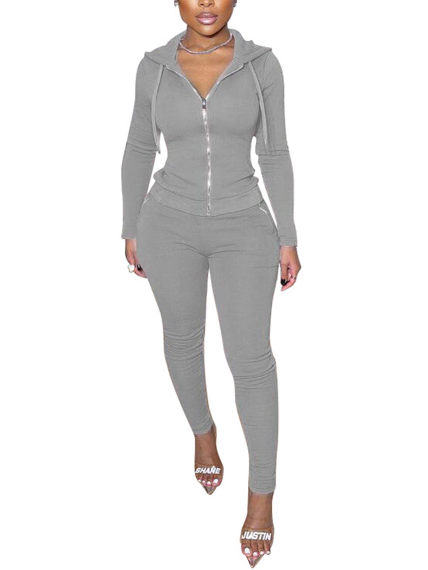 2 Piece Track Suit Set Womens High Low Top and Bottoms Casual Loungewear Ladies Batwing Sweatshirt Joggers Set