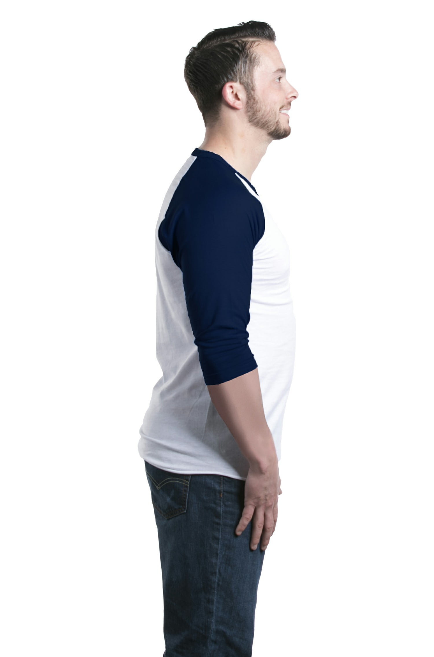 Shop4Ever Men's Love Puzzle Heart Autism Awareness Raglan Baseball Shirt XX-LargeWhite/Navy