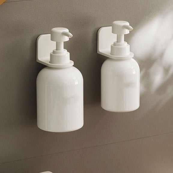 OULII 4Pcs Bathroom Wall Hanging Bracket White Press Type Holder No Drilling Storage Rack