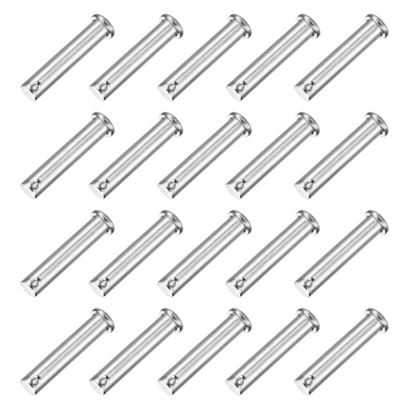 20Pcs M10 x 50mm Single Hole Clevis Pins, 304 Stainless Steel Flat Head Pin
