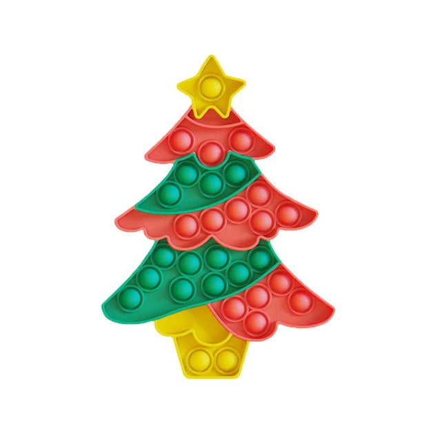 Navidad Papá Noel Push Bubble Toy Stress Relief Sensory Toys Regalo De Navidad Para Niños Adultos Sweethay HA046909-02