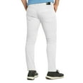 thumbnail image 3 of 9 Crowns Men's Moto Skinny Stretch Denim Pants (40, White), 3 of 3
