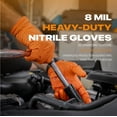 thumbnail image 6 of GRIPXX Herkules Grip Heavy Duty 8Mil Orange Nitrile Gloves,3D Raised Diamond Texture-Latex & Powder Free-Industrial, Mechanic-Small, 6 of 6