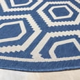 thumbnail image 4 of Safavieh Courtyard Amelia Geometric Indoor/Outdoor Area Rug, Blue/Beige, 7'10" x 7'10" Round, 4 of 13