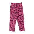 thumbnail image 6 of Uemuo Pink Butterfly Pattern Women's Wide Leg Palazzo Lounge Pants with Pockets Light Weight Loose Comfy Casual Pajama Pants-X-Large, 6 of 9