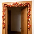 thumbnail image 7 of Kdkad Fall Thanksgiving Halloween Artificial Maple Leaf Garland Pumpkin Sunflower Berry Season Hanging Garland For Home Front Door Fireplace Decor, 7 of 7